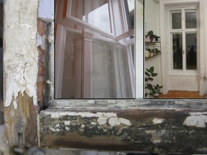 Repedezett, penészes ablakkeret átalakulása